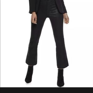 Nine West Delancy High Rise Kick Flare Jeans Black Wax